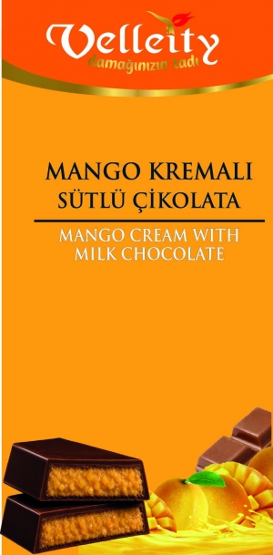 Mango Kremalı Sütlü Çikolata 25g - 50g - 95g - 200g